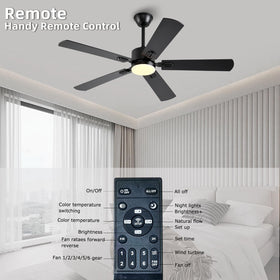 FUMLTP app‑controlled ceiling fan setup on a smartphone