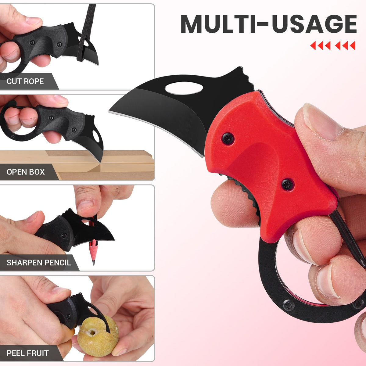 FUNBRO lightweight, 2-ounce knife fits in pockets for quick tasks.