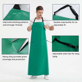 Durable PVC material of FunChaos apron withstands demanding work environments