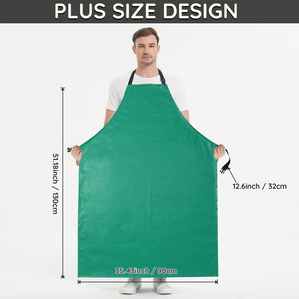 FunChaos rubber apron is easy to clean with a quick wipe after tasks