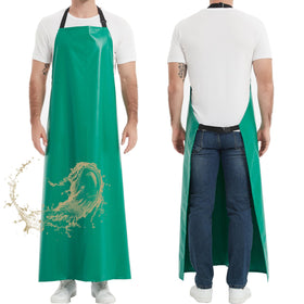 FunChaos thicker rubber apron with full coverage shields clothing during heavy messes