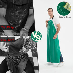 FunChaos thicker rubber apron protects clothing in butcher work and dog grooming