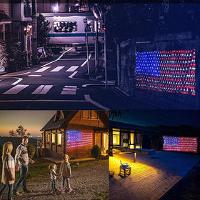 Funiao yard and porch illumination for patriotic holidays and events.