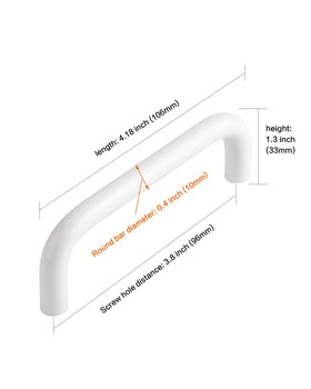 funifiti curved tray pulls in white suitable for kids rooms and drawers