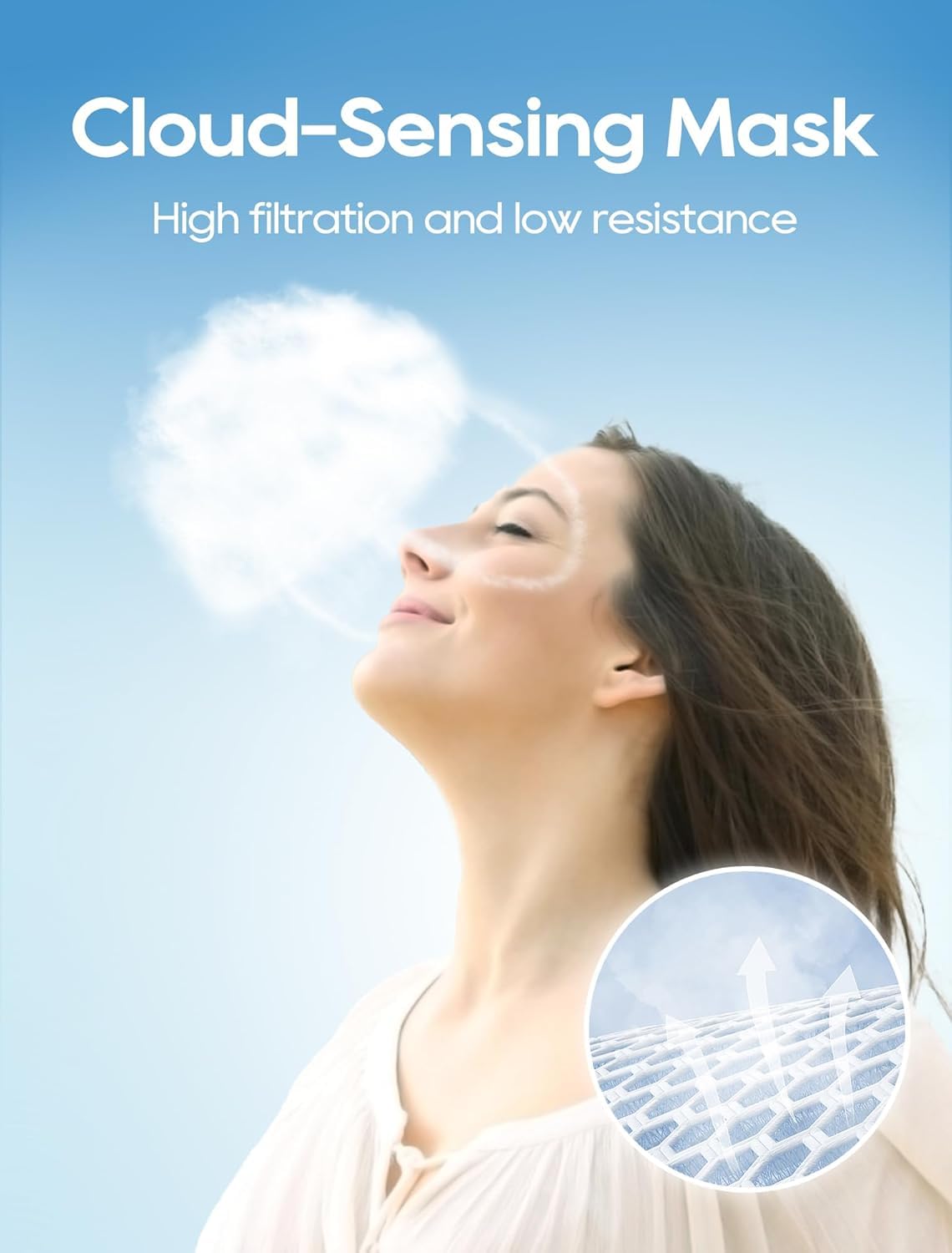 Funight KN95 mask adjustable nose clip enables a snug seal for diverse face shapes