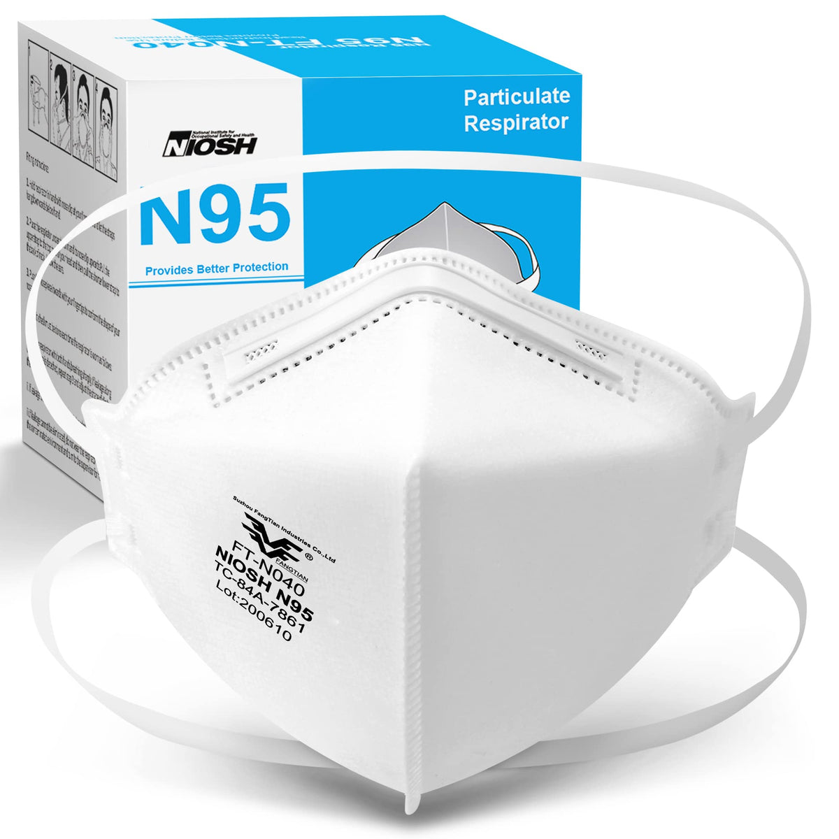 Funight N95 mask showing head-strap comfort for all-day wear