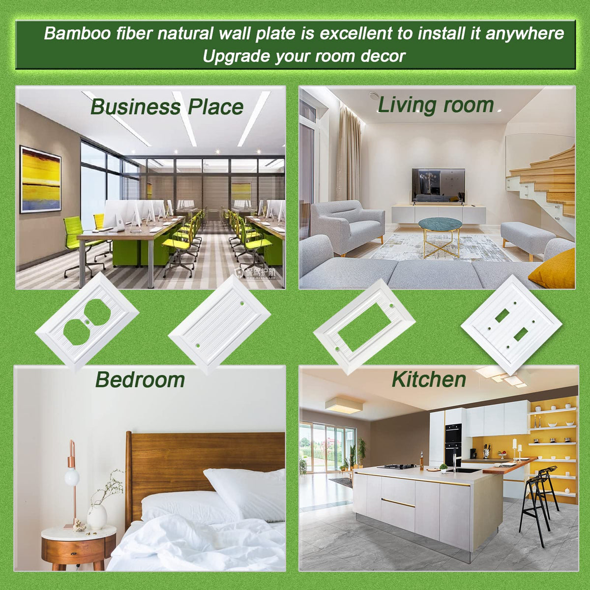 Funkiim bamboo-fiber wall plate insulation-friendly and durable