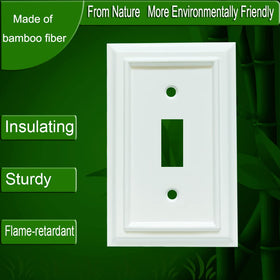 Funkiim decorator switch cover white, enhances room décor with clean lines