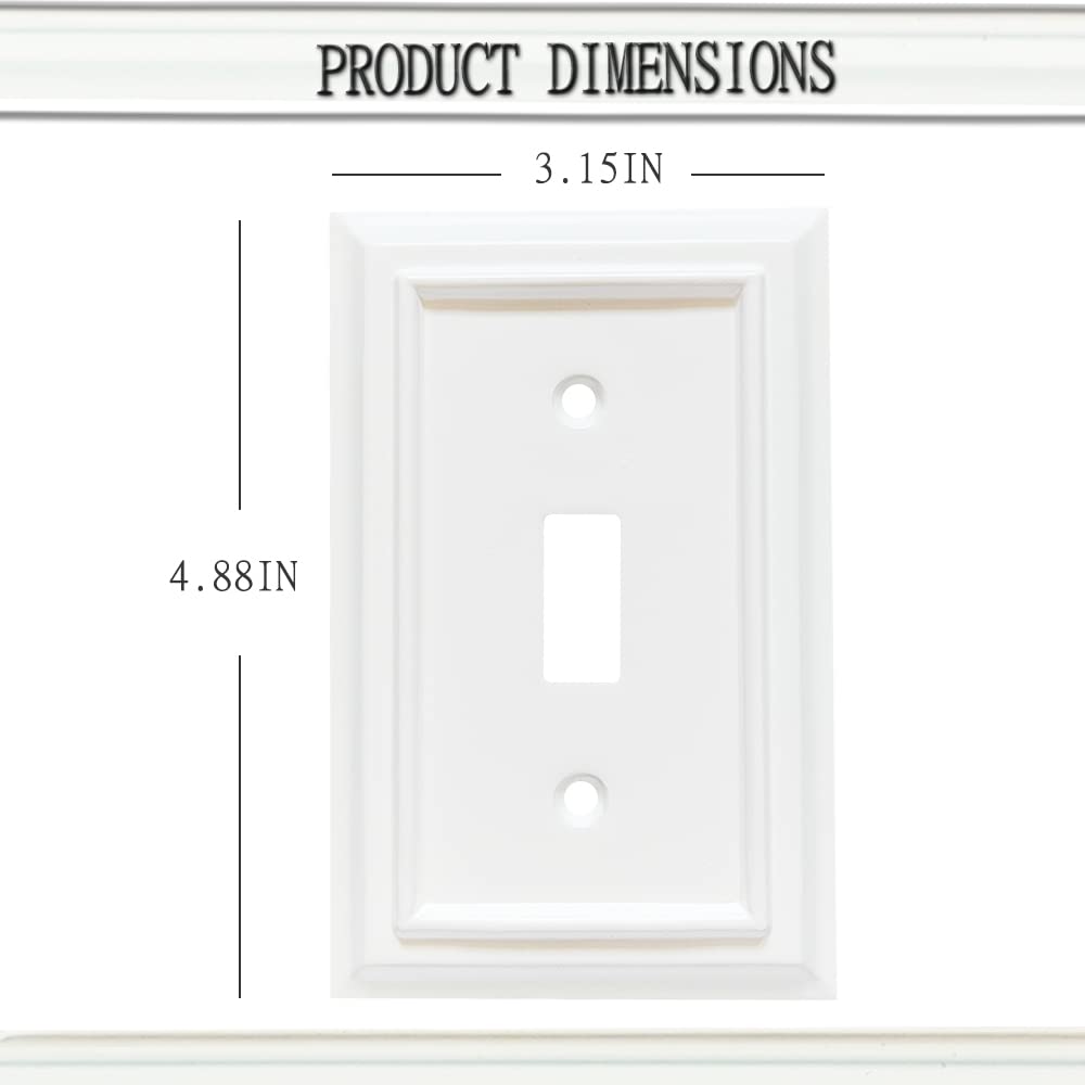 Funkiim white duplex outlet cover, sleek protection for outlets