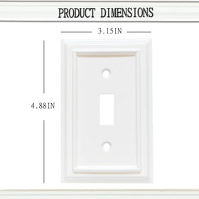 Funkiim white duplex outlet cover, sleek protection for outlets