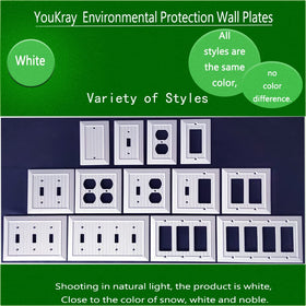 Funkiim bamboo-fiber wall plate dimmer-ready with smooth finish