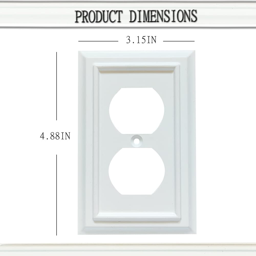 Funkiim 4-pack wall plates with screws included for quick installation