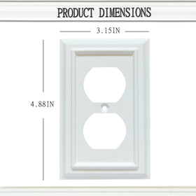 Funkiim 4-pack wall plates with screws included for quick installation