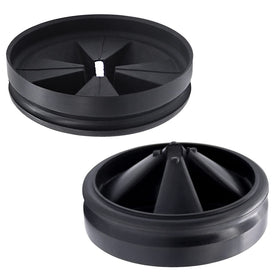 Funmit 3 3/8-inch splash guard fitting a garbage disposal for reduced splash.
