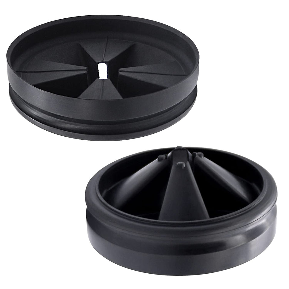 Funmit 3 3/8-inch splash guard fitting a garbage disposal for reduced splash.