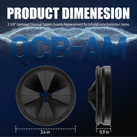 Funmit Evolution-series compatible splash guard fits InSinkErator safely.