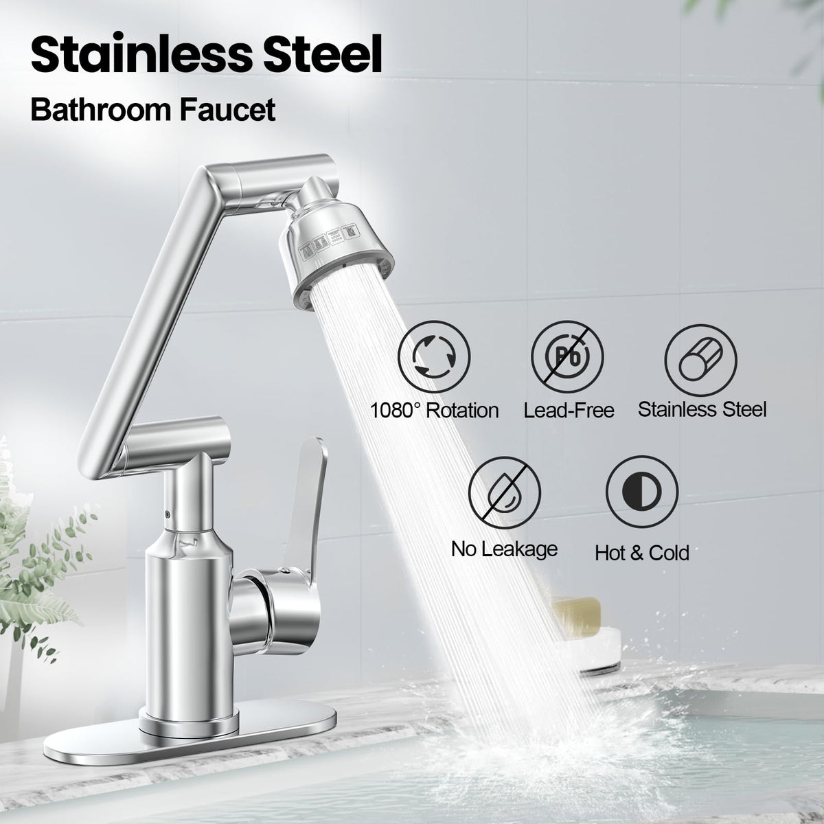 FunnyAir fits 1-hole or 3-hole sinks with cover plate.