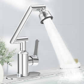 FunnyAir bathroom faucet with 1080° rotatable design for flexible reach.