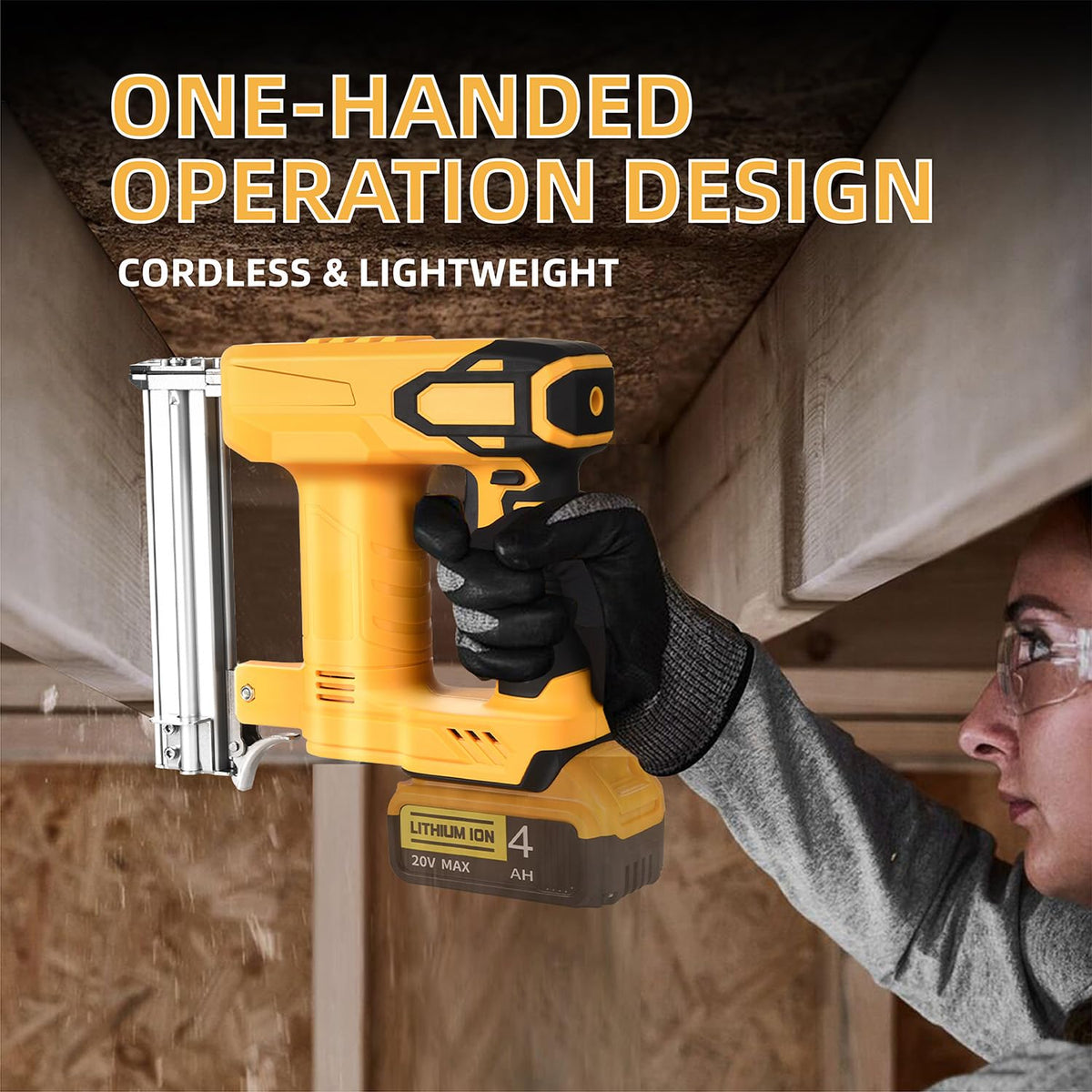 Funnywhale 2in1 nailer drives nails and staples efficiently.