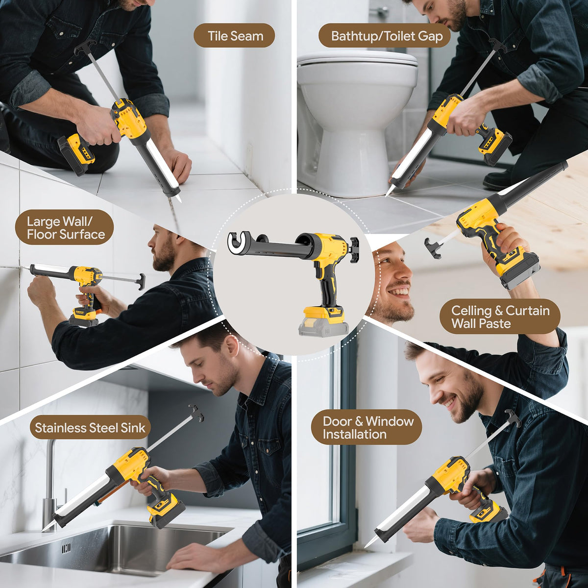 Funnywhale 6-speed control allows adaptable flow for different sealants.