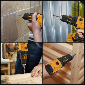 Funnywhale half-inch chuck enables quick bit changes for fast work.