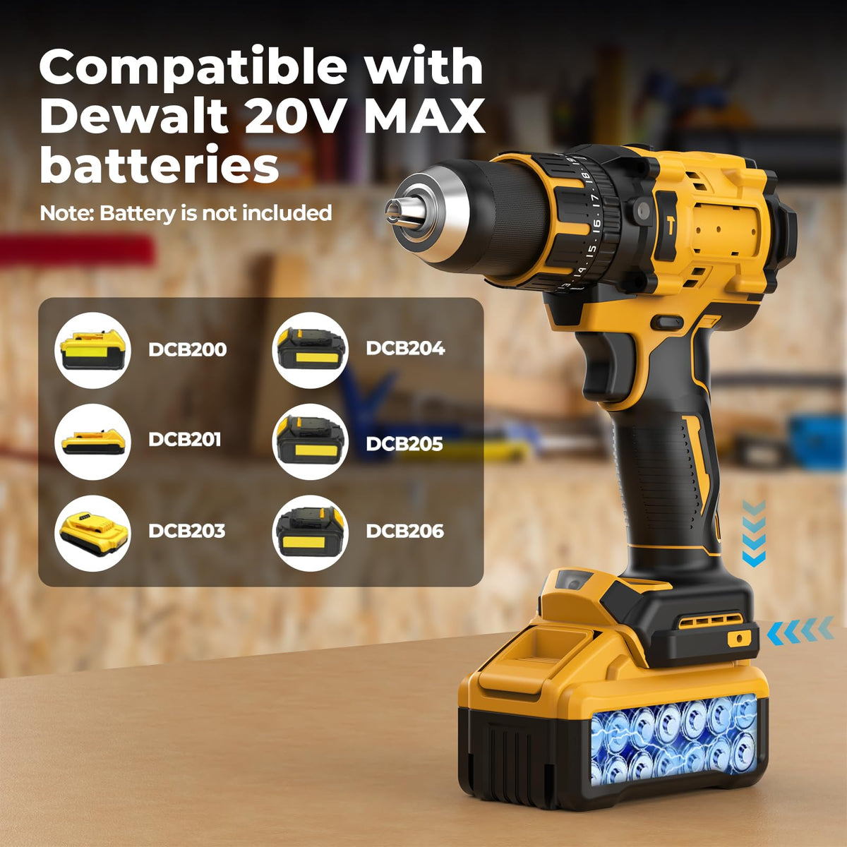 Funnywhale LED work light illuminates dark workspaces for accuracy.