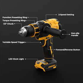 Funnywhale three-in-one functionality supports wood metal and brick tasks.