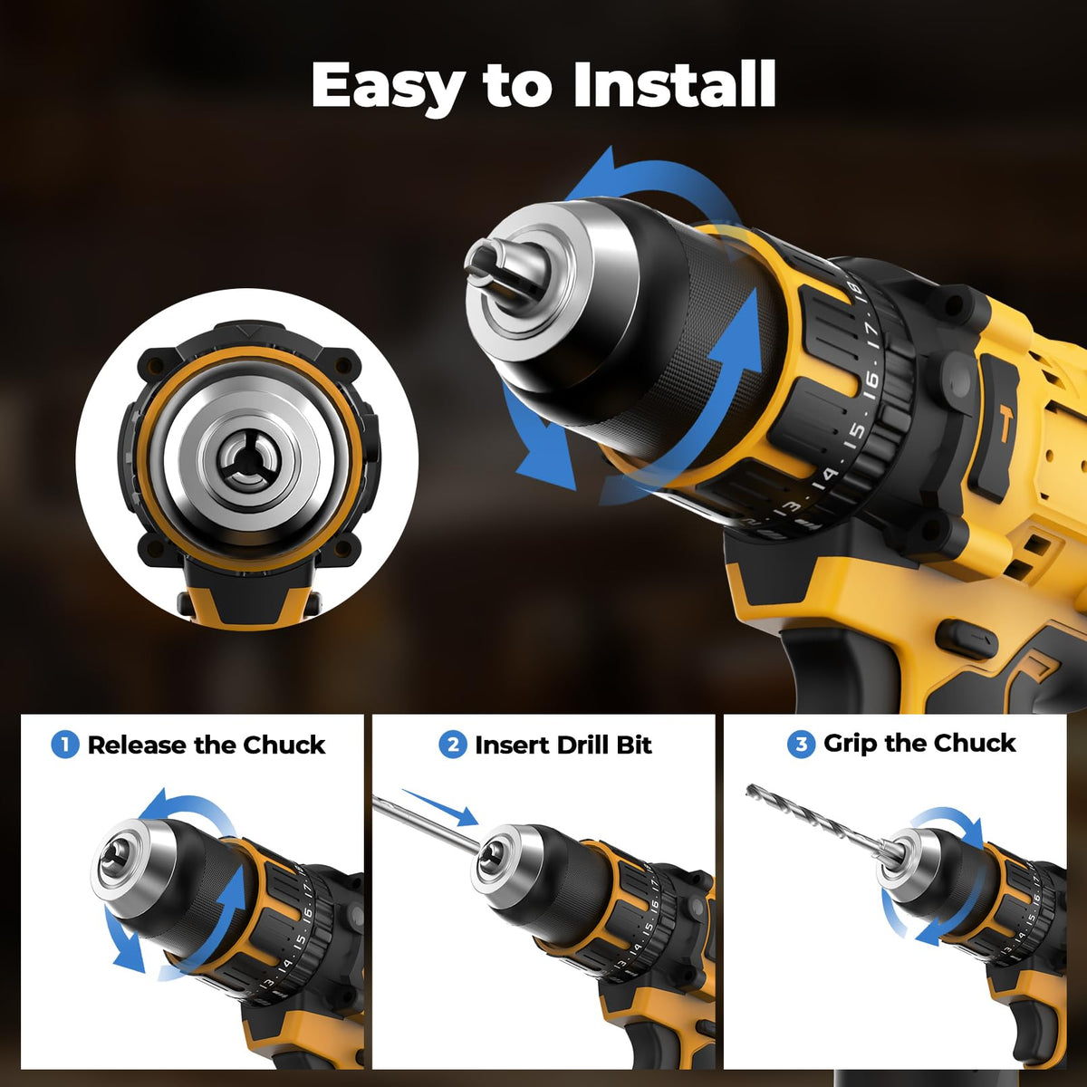 Funnywhale variable speed control for precise drilling and driving tasks.