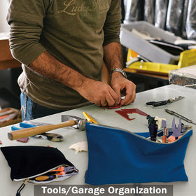FunOwlet black canvas tool bag offers rugged storage for heavy use.