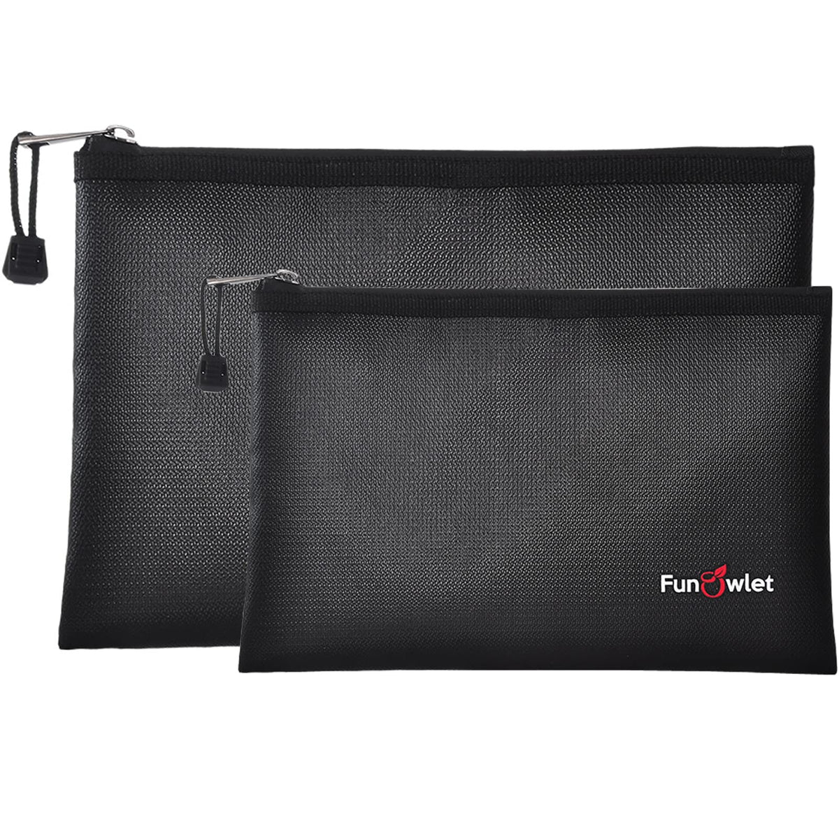 FunOwlet fireproof bag large 13.4x9.8 inches protects documents from heat and fire.