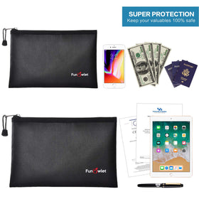 FunOwlet bag showing items like cash and passport ready for travel.