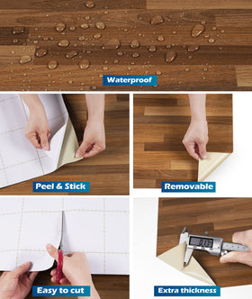 FunStick dark brown wood grain texture provides a natural wood look