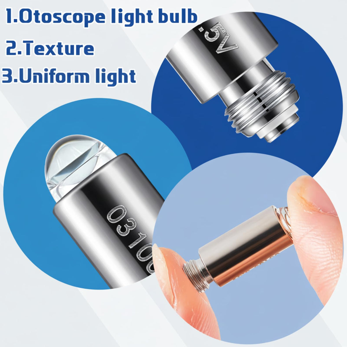Funtery halogen otoscope bulbs illuminate clearly for precise inspection.