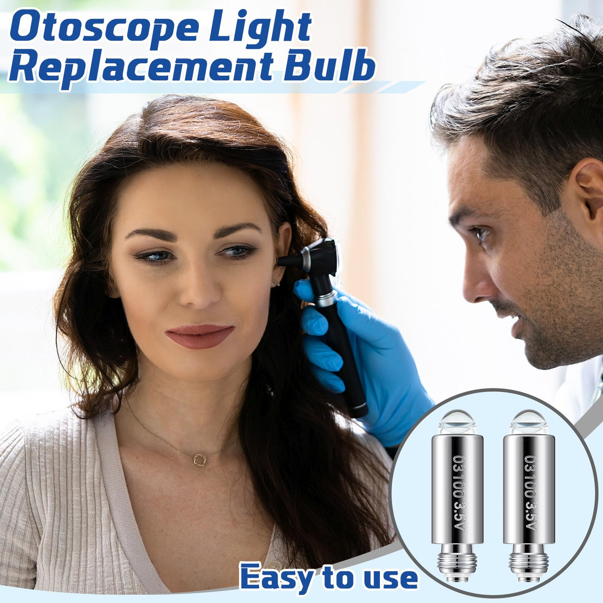 Funtery 03100-u otoscope bulbs side-by-side for easy comparison.