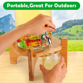 FUREEY bamboo stand with durable construction and natural color