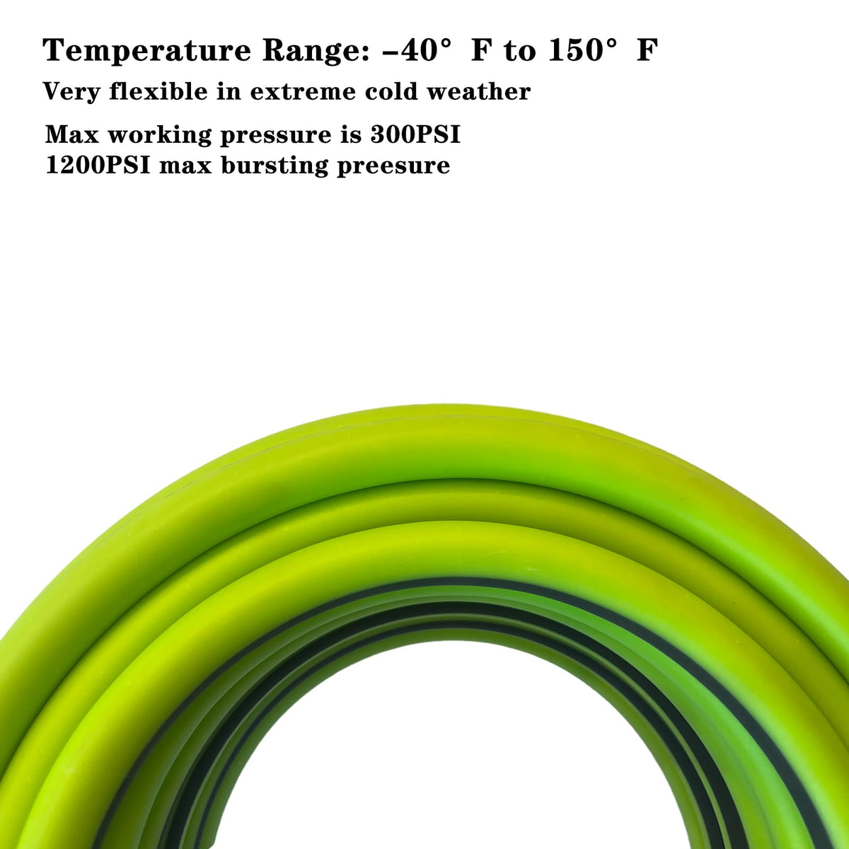 Furesn hose with brass 1/4 in fittings provides durable connections
