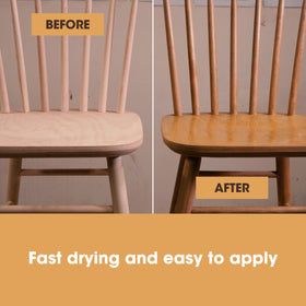 Furniture Clinic satin and gloss finish options available after staining.