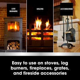 Furniture Clinic Stove Restorer safe, low-odor coating ideal for grates and log burners.