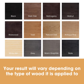 Close-up of wood grain after Furniture Clinic Dark Oak stain