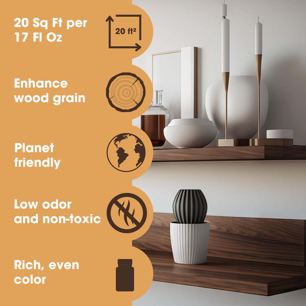 Furniture Clinic Wood Stain ideal for indoor and outdoor wood projects.