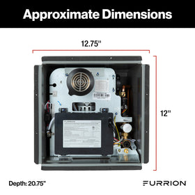 Furrion wall thermostat display showing temperature and pressure for precise control