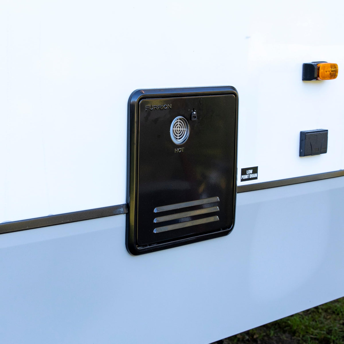 Furrion safety features including relief valve and over-temperature protection