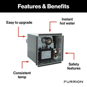 Furrion Vortex technology premix for even RV water temperature