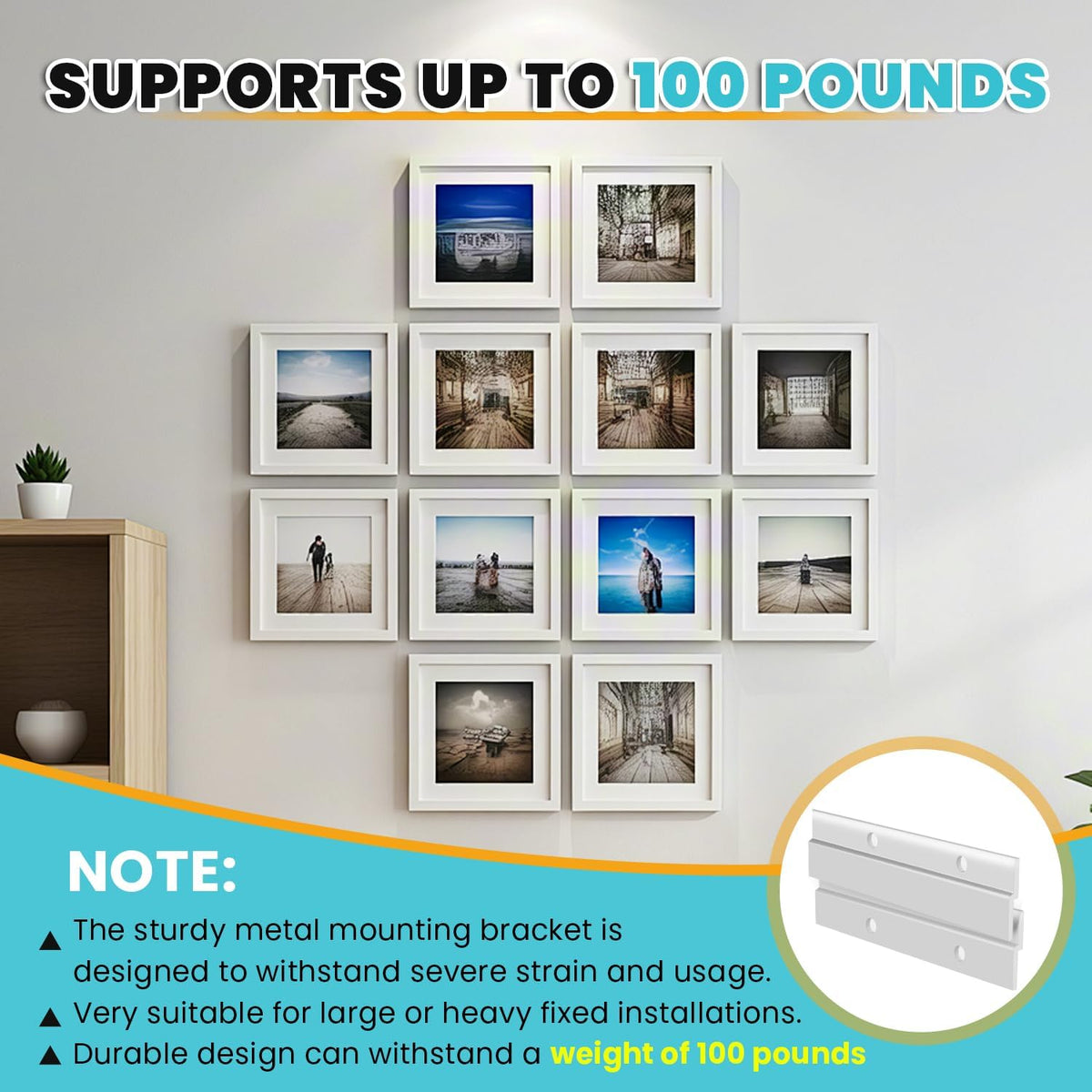 FURWEY 80-pound weight capacity enhances safe wall support.