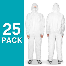 FURWEY Hazmat Suits hood with elastic fit for secure protection.