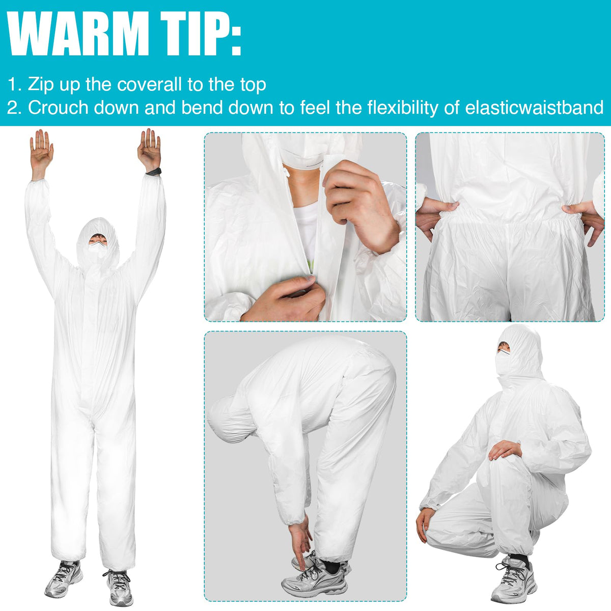 FURWEY hazmat suits are suitable for both men and women.