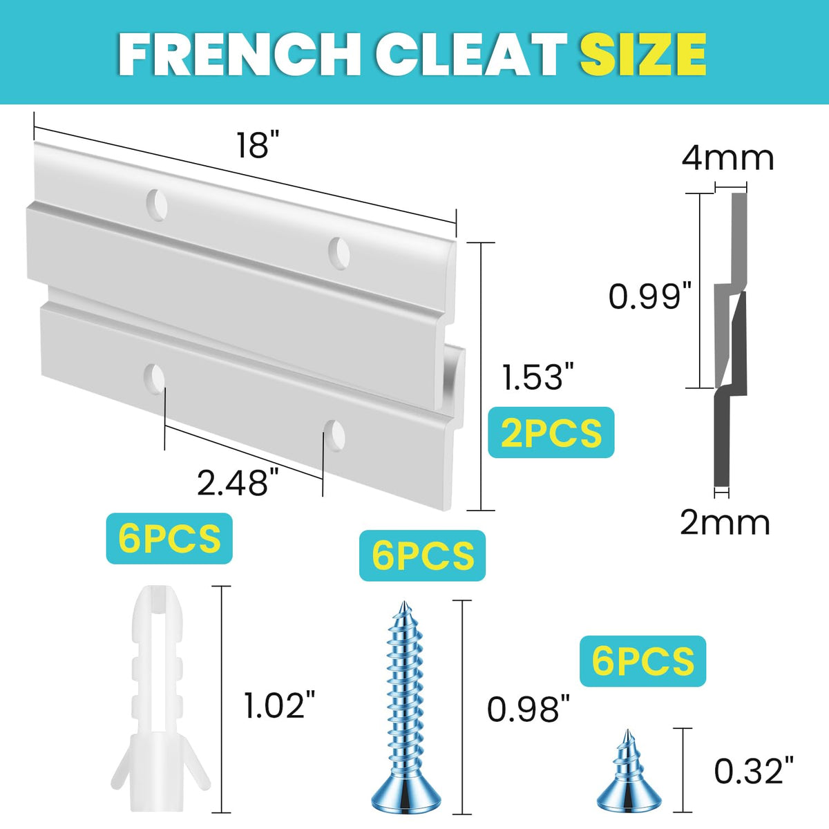 FURWEY screws and level tool included enable easy installation.