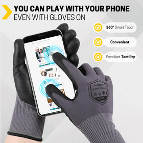 FURWEY safety gloves with 3D fit for precise fingertip control