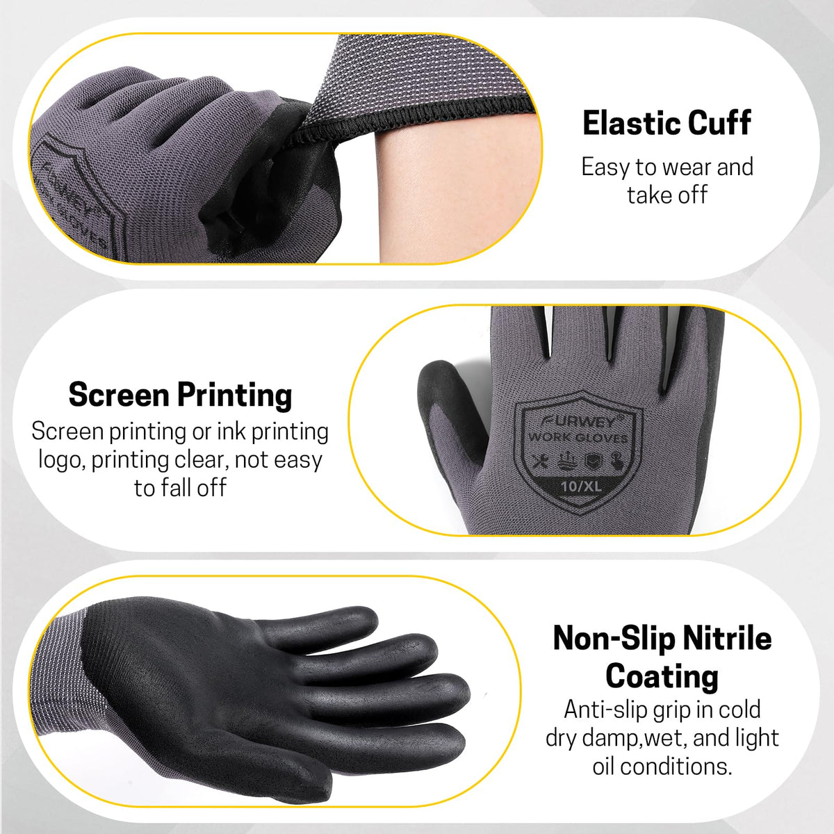 FURWEY safety gloves offer touchscreen compatibility for mobile work