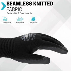 FURWEY 13-gauge knit gloves offer comfort and dexterity for all-day work.